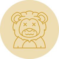Dead Line Yellow Circle Icon vector
