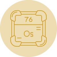 Osmium Line Yellow Circle Icon vector