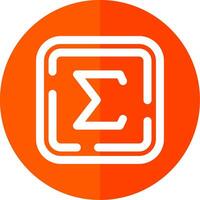 Summation Line Red Circle Icon vector