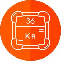 Krypton Line Red Circle Icon vector