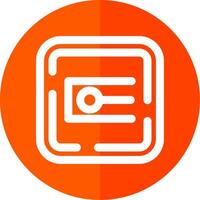 Endpoint Line Red Circle Icon vector