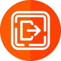 Logout Line Red Circle Icon vector