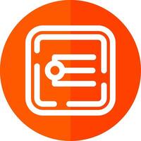 Endpoint Line Red Circle Icon vector
