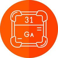 Gallium Line Red Circle Icon vector