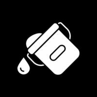 Paint bucket Glyph Inverted Icon vector