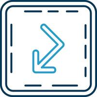 Bounce Line Blue Two Color Icon vector