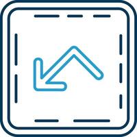 Bounce Line Blue Two Color Icon vector