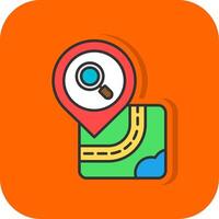 Find Filled Orange background Icon vector