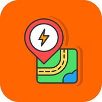 Energy Filled Orange background Icon vector