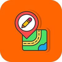 Edit Filled Orange background Icon vector