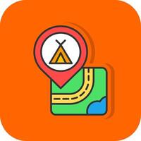 Caming Filled Orange background Icon vector