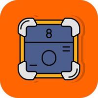 Oxygen Filled Orange background Icon vector