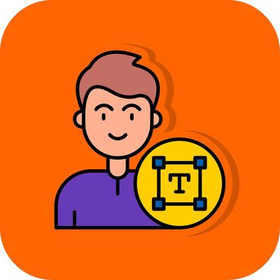 Type Filled Orange background Icon