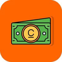 Som Filled Orange background Icon vector