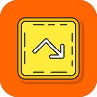 Bounce Filled Orange background Icon vector