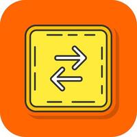 Swap Filled Orange background Icon vector