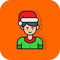 Boy Filled Orange background Icon vector