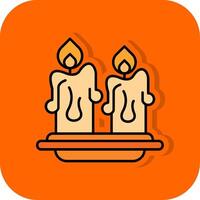 velas lleno naranja antecedentes icono vector