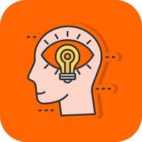 Visualization Filled Orange background Icon vector