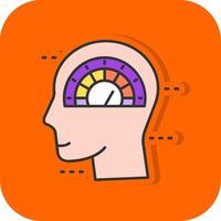 Psychology Filled Orange background Icon vector