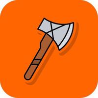Axe Filled Orange background Icon vector