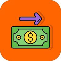 Payment Filled Orange background Icon vector