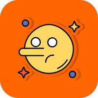 Liar Filled Orange background Icon vector