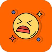 Anguish Filled Orange background Icon vector