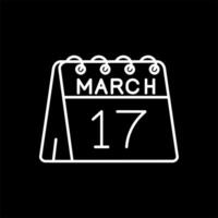 17th of March Line Inverted Icon vector