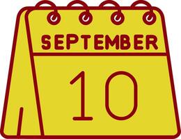 10th of September Vintage Icon vector