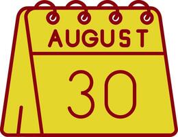 30th of August Vintage Icon vector