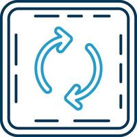 Loop Line Blue Two Color Icon vector