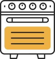 Oven Skined Filled Icon vector