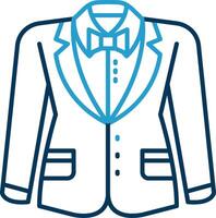 Blazer Line Blue Two Color Icon vector