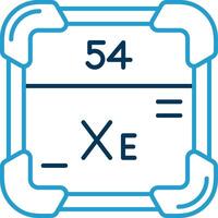 Xenon Line Blue Two Color Icon vector