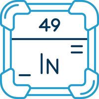 Indium Line Blue Two Color Icon vector