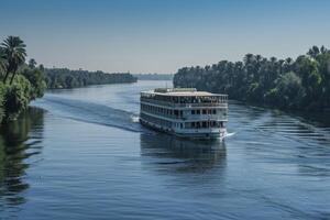 ai generado lujo crucero en Egipto. generativo ai foto