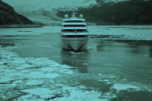 AI generated arctic luxury cruise. generative ai photo