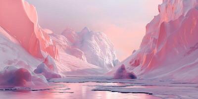 AI generated Colorful ice - iceberg abstract wallpaper photo