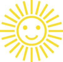 sun smiley face vector