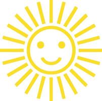 sun smiley face vector