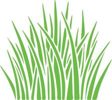 Grass symbol vector is isolated on a white background. Grass icon color