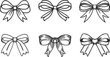 set ribbon banner in different styles vector