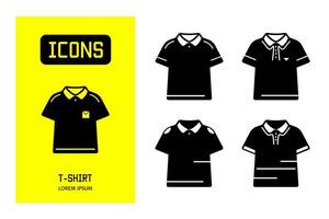 Set of flat icons of  t-shirt. Vector design for business and stock.