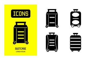 Set of flat icons of  suitcase. Vector design for business and stock.