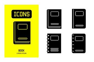 Set of flat icons of  notebook. Vector design for business and stock.