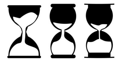 Hourglass icon. Collection vector illustration of icons for business. Black icon design.