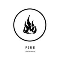 Logo vector design for business. Fire logos.