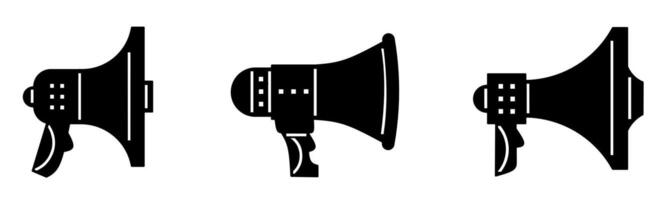 Megaphone icon. Collection vector illustration of icons for business. Black icon design.