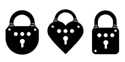 Padlock icon. Collection vector illustration of icons for business. Black icon design.